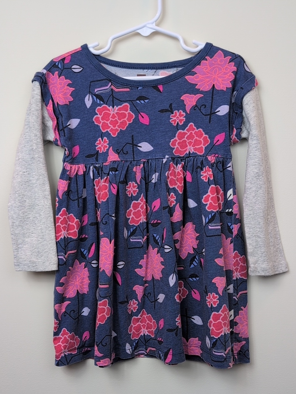 Tea Collection Floral Long Sleeve Dress 3T